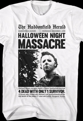 Michael Myers Headline Halloween T-Shirt