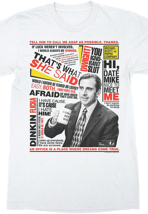 Michael Scott Quotes The Office T-Shirt