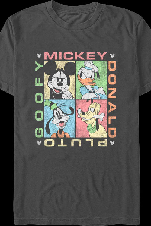 Mickey Donald Pluto Goofy Pop Art Disney T-Shirtmain product image