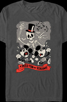 Mickey & Minnie Mouse A Skele-Ton Of Screams Disney T-Shirt