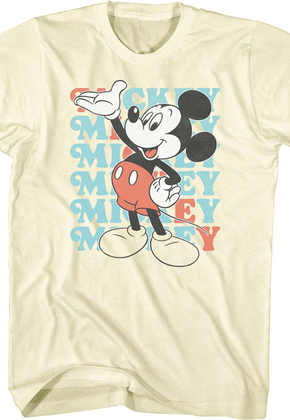 Mickey Mouse Stacked Name Disney T-Shirt
