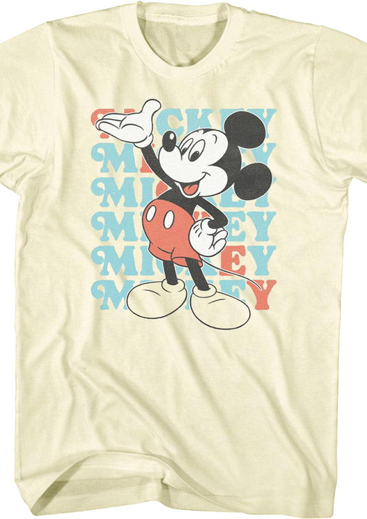 Mickey Mouse Stacked Name Disney T-Shirt - main product image