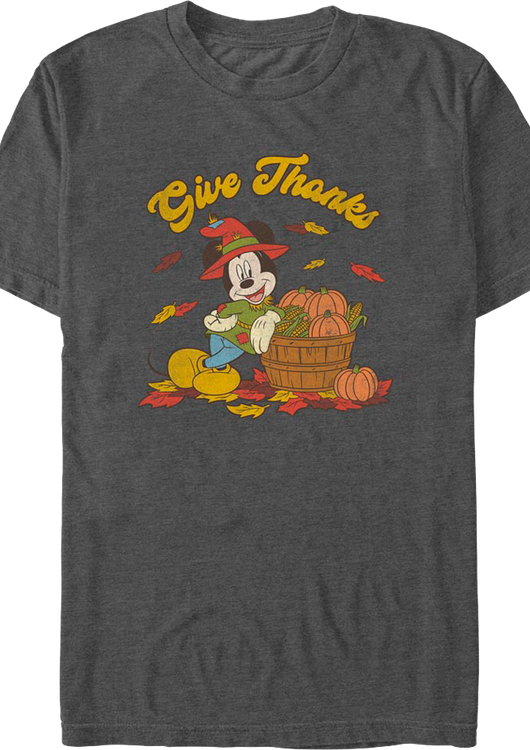 Mickey Mouse Give Thanks Disney T-Shirt - main product image