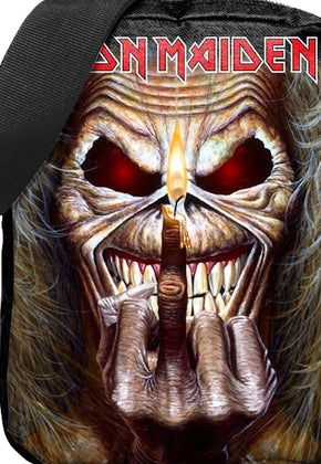 Middle Finger Candle Iron Maiden Crossbody Bag
