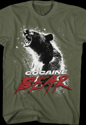 Military Green Movie Poster Cocaine Bear T-Shirt