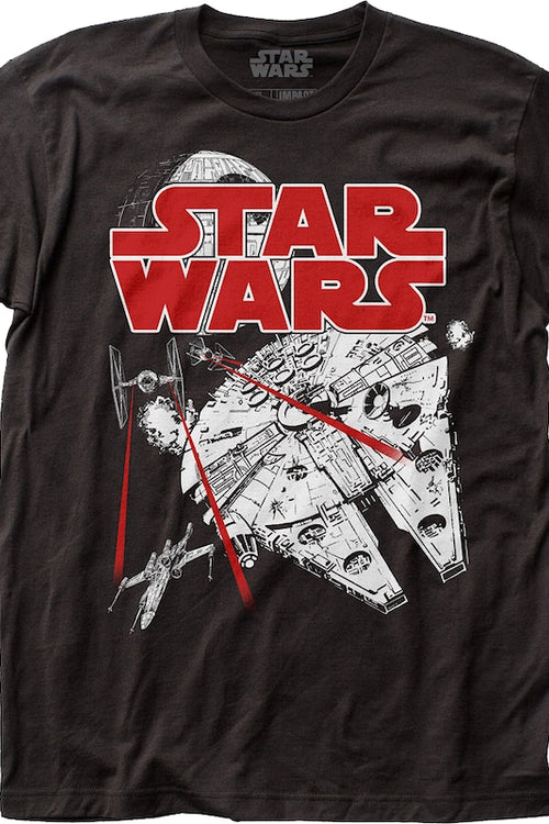 Millennium Falcon Chase Star Wars T-Shirtmain product image