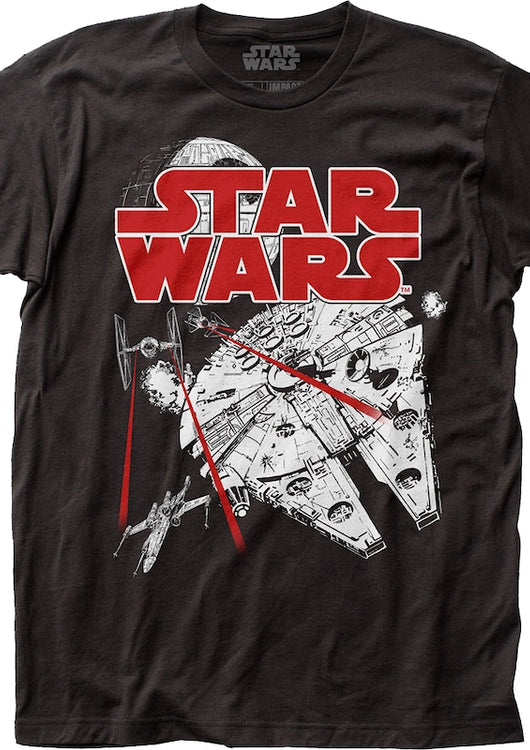 Millennium Falcon Chase Star Wars T-Shirt - main product image