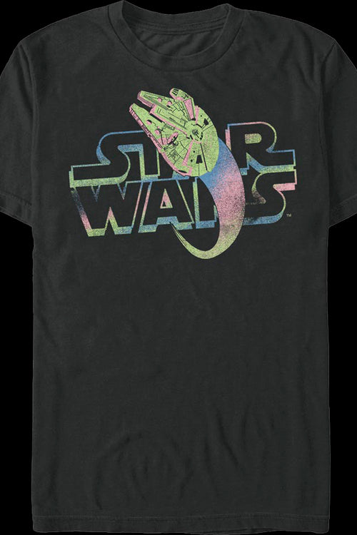 Millennium Falcon Cool Colors Star Wars T-Shirtmain product image