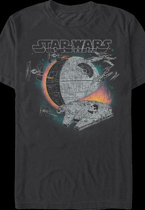 Millennium Falcon Narrow Escape Star Wars T-Shirt