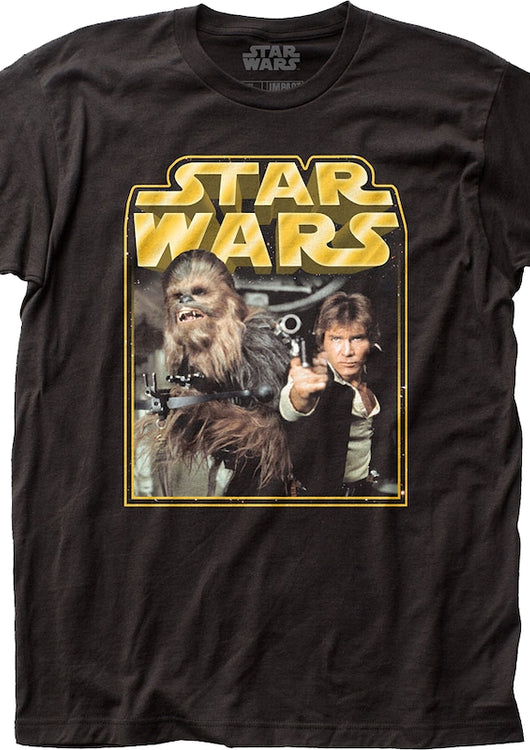 Millennium Falcon Pilots Chewbacca and Han Solo Star Wars T-Shirt - main product image