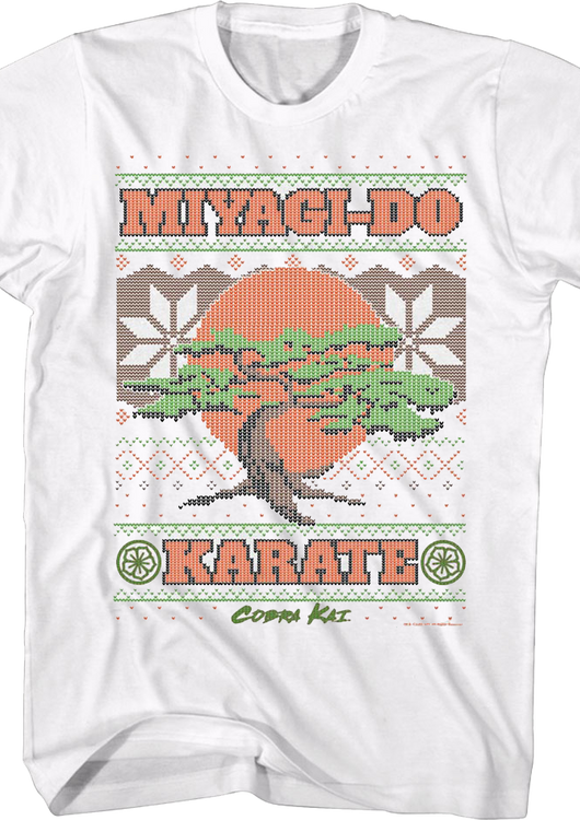 Miyagi-Do Faux Ugly Christmas Sweater Cobra Kai T-Shirt - main product image