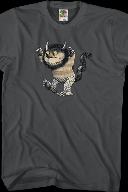 Moishe Where The Wild Things Are Charcoal T-Shirtmain product image