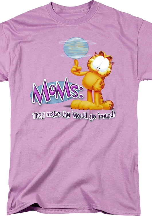 Moms Make The World Go 'Round Garfield T-Shirt - main product image