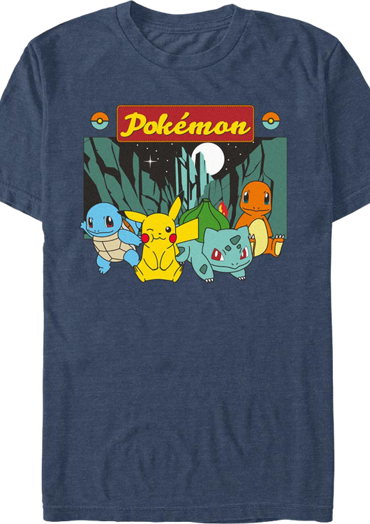 Moonlit Group Pokemon T-Shirt - main product image