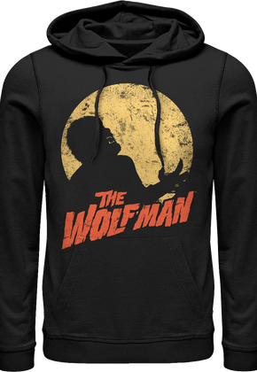 Moonlit Silhouette Wolf Man Hoodie