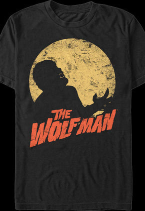 Moonlit Silhouette Wolf Man T-Shirt