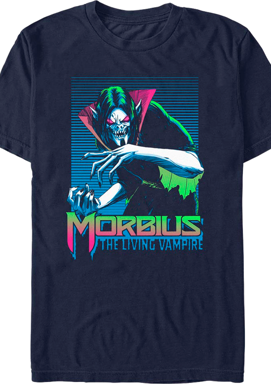 Morbius Gradient Lines Marvel Comics T-Shirt - main product image