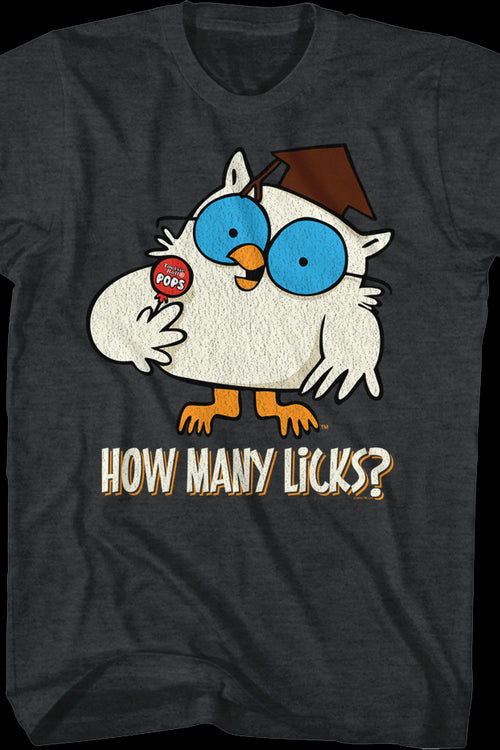 Mr. Owl How Many Licks Tootsie Pop T-Shirtmain product image