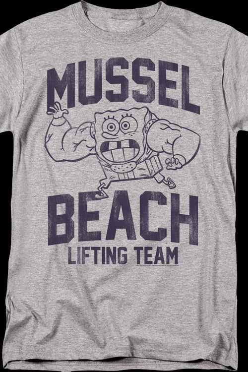 Mussel Beach Lifting Team SpongeBob SquarePants T-Shirtmain product image