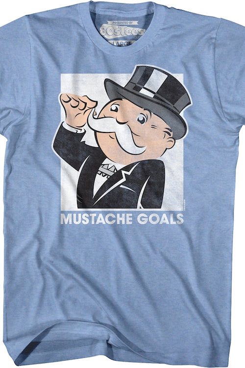 Blue Mustache Goals Monopoly T-Shirtmain product image