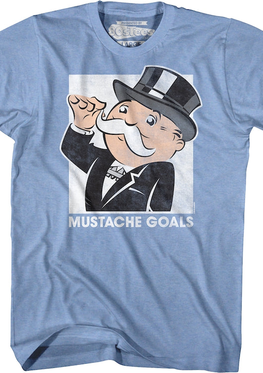Blue Mustache Goals Monopoly T-Shirt - main product image