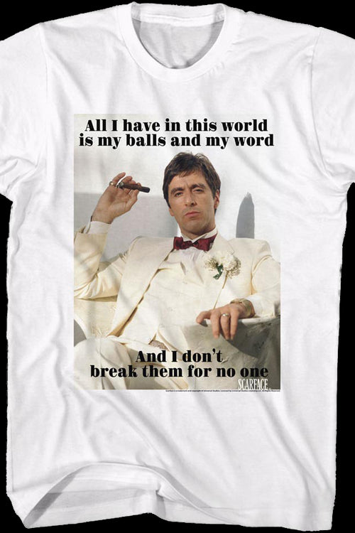 My Balls and My Word Scarface T-Shirtmain product image
