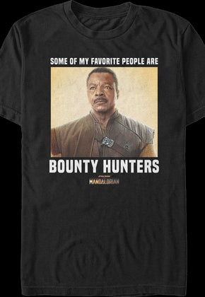 My Favorite People Are Bounty Hunters Mandalorian Star Wars T-Shirt