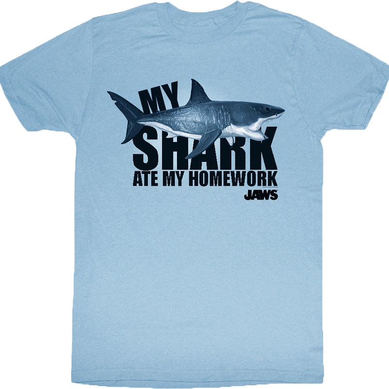 My Shark Ate My Homework Jaws T-Shirt: Jaws Mens T-Shirt