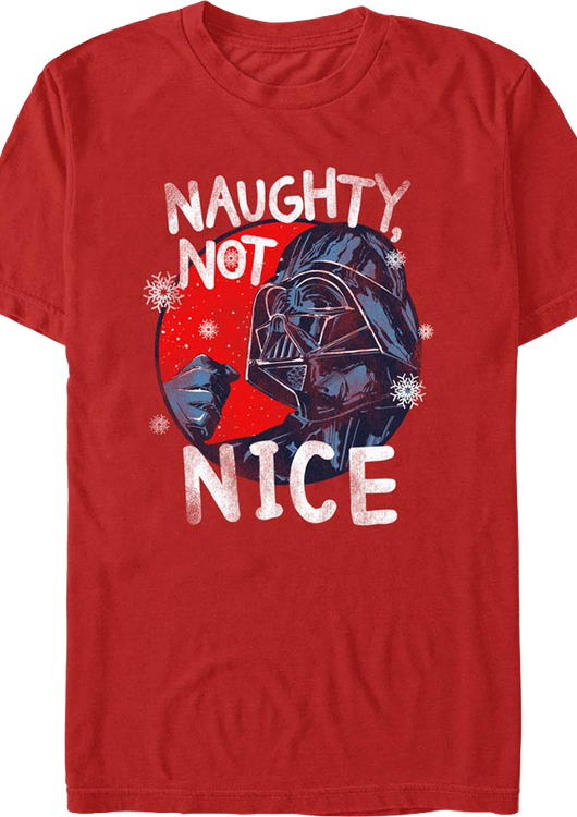 Naughty Not Nice Darth Vader Star Wars T-Shirt - main product image