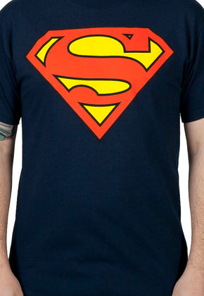 Navy Superman Logo Shirt