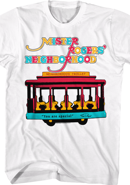 Retro Neighborhood Trolley Mr. Rogers T-Shirt - main product image