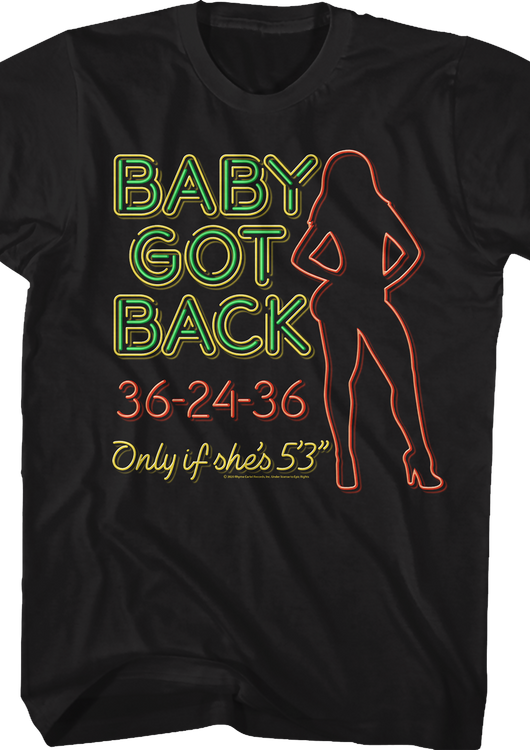 Neon Baby Got Back Sir Mix-a-Lot Shirt - main product image