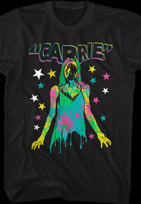 Neon Blood Splattered Prom Queen Carrie T-Shirt