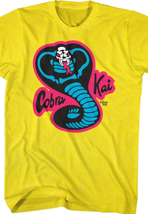 Neon Cobra Kai Logo Karate Kid T-Shirt