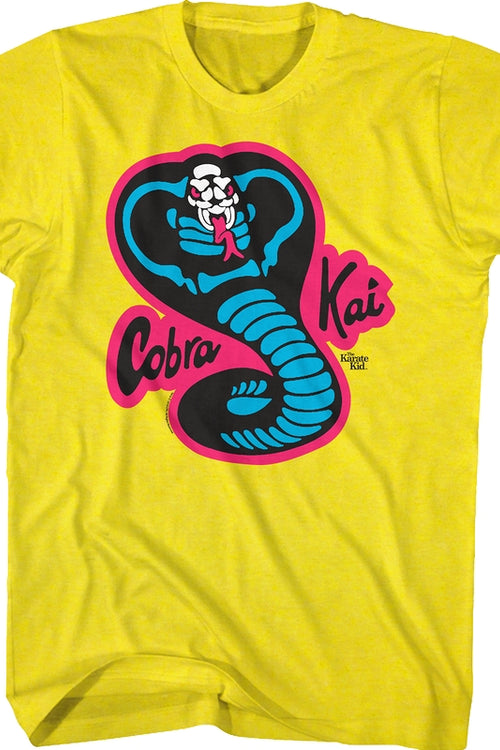 Neon Cobra Kai Logo Karate Kid T-Shirtmain product image