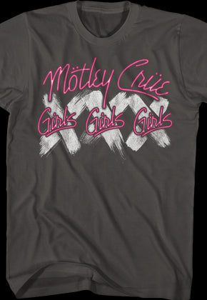 Neon Girls Girls Girls Motley Crue T-Shirt