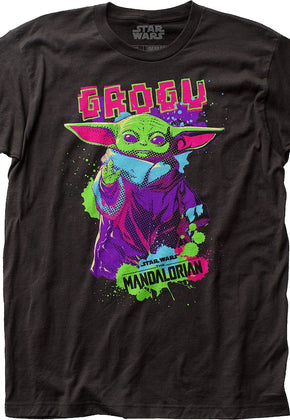 Neon Grogu Poster The Mandalorian Star Wars T-Shirt