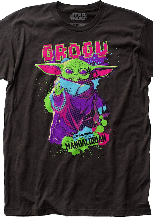 Neon Grogu Poster The Mandalorian Star Wars T-Shirt - main product image