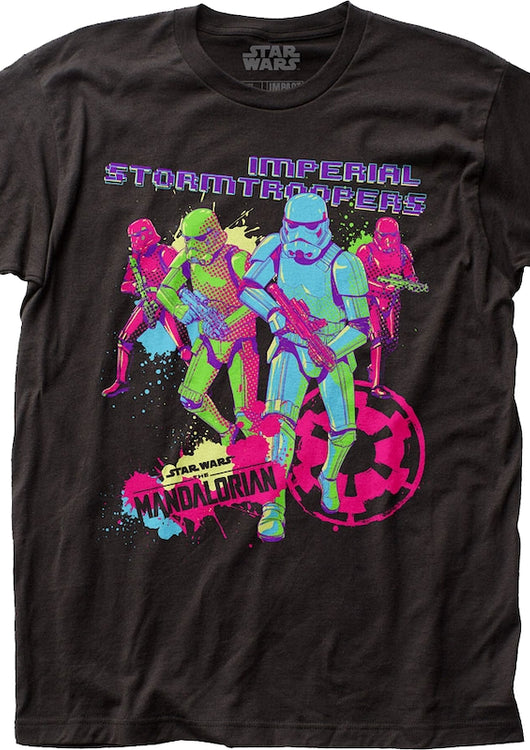 Neon Imperial Stormtroopers Poster The Mandalorian Star Wars T-Shirt - main product image