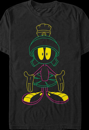 Neon Marvin The Martian Looney Tunes T-Shirt