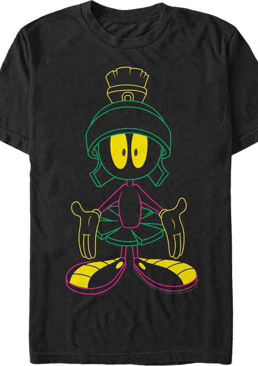 Neon Marvin The Martian Looney Tunes T-Shirt - main product image