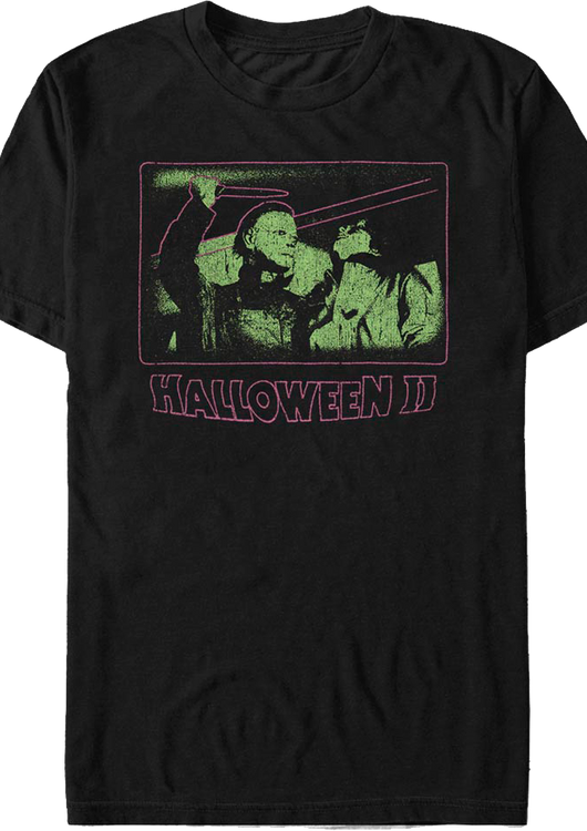 Neon Michael Myers Attack Halloween II T-Shirt - main product image
