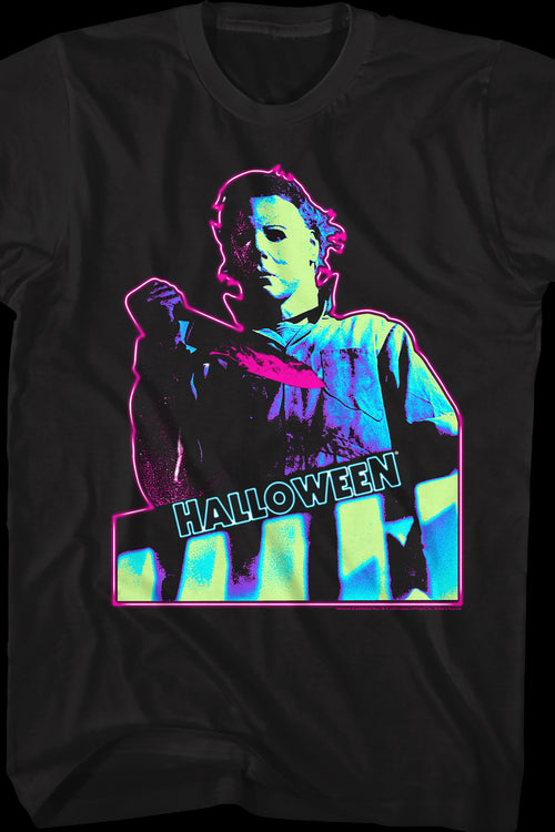Neon The Shape Michael Myers Halloween T-Shirtmain product image