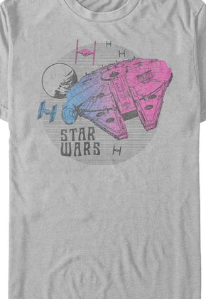 Neon Millennium Falcon Star Wars T-Shirt