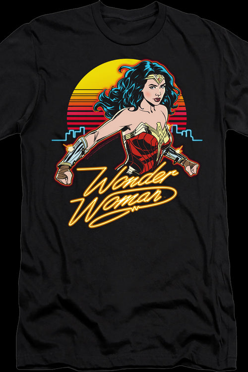 Neon Skyline Wonder Woman T-Shirtmain product image