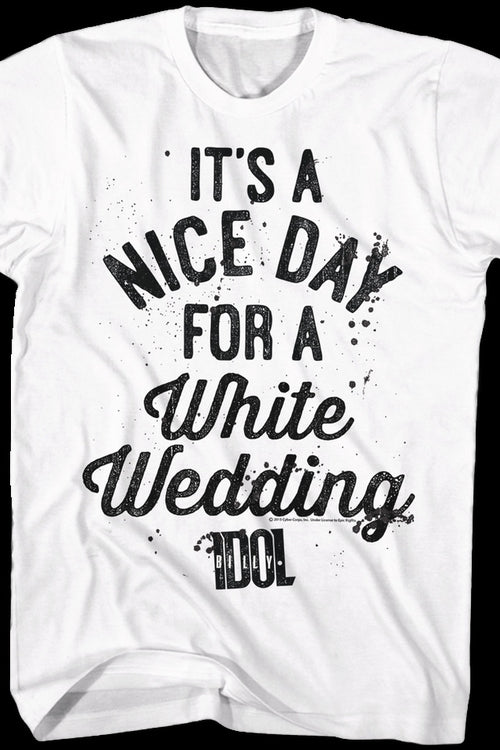 Nice Day For A White Wedding Billy Idol T-Shirtmain product image