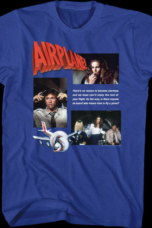 No Reason To Become Alarmed Airplane T-Shirtmain product image