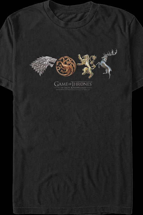 Great Houses Game Of Thrones T-Shirtmain product image