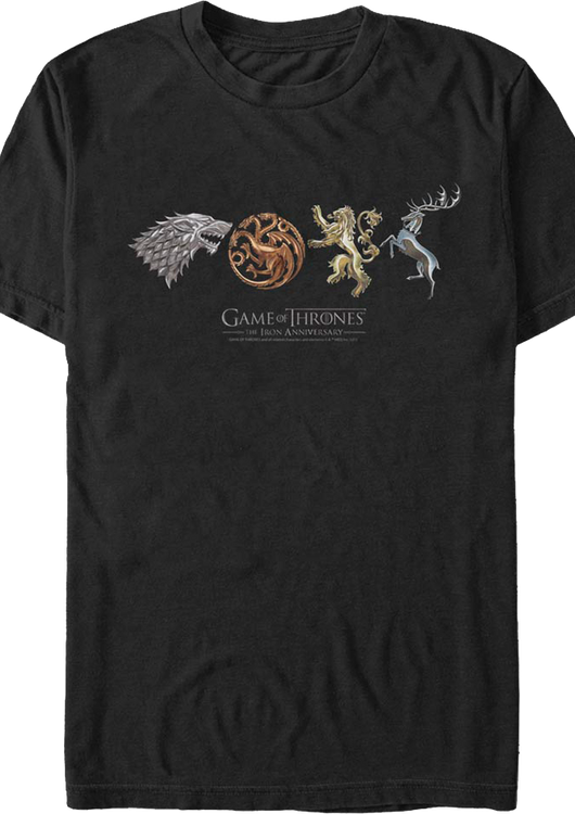 Great Houses Game Of Thrones T-Shirt - main product image