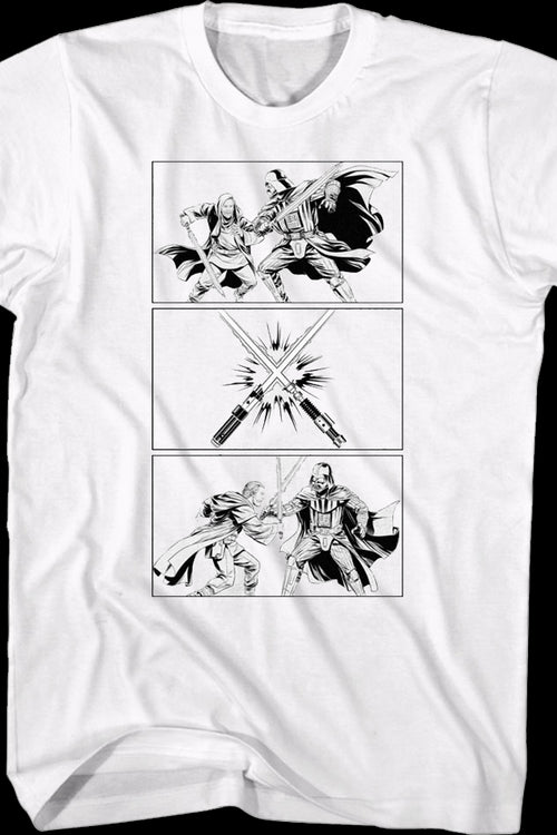 Obi-Wan Kenobi vs Darth Vader Sketch Star Wars T-Shirtmain product image